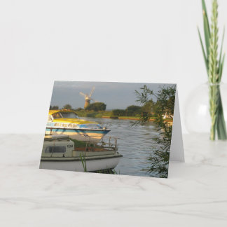 Norfolk Broads - leere Gruß-Karte Karte