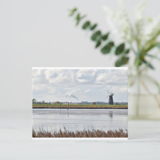 Norfolk Broads Windmühle Postkarte (Stehend Vorderseite)