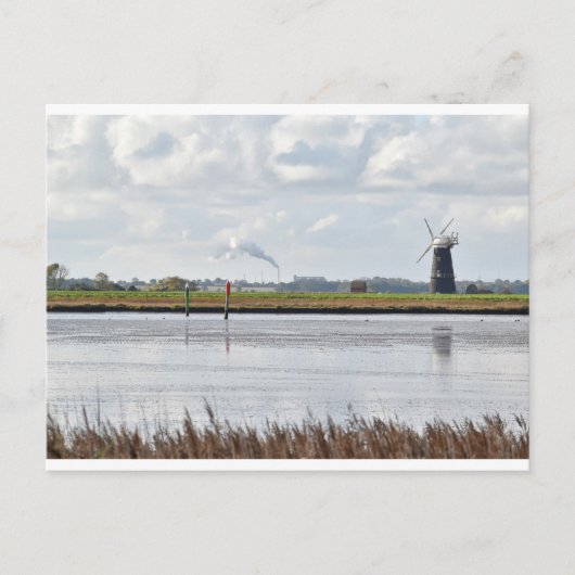 Norfolk Broads Windmühle Postkarte (Vorderseite)