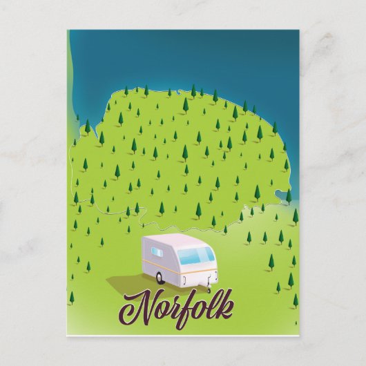 Norfolk Caravan Karte (Vorderseite)