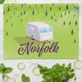 Norfolk Caravan Karte Geschirrtuch (Gefaltet)
