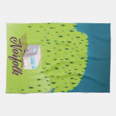 Norfolk Caravan Karte Geschirrtuch (Horizontal)