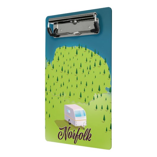 Norfolk Caravan Karte Notebook Mini Klemmbrett (Gewinkelt2)