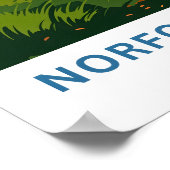Norfolk Cast England Travel Print Poster (Ecke)