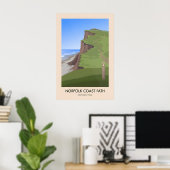 Norfolk Coast Path National Trail Moderne Reise Poster (Heimbüro)