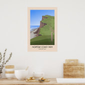 Norfolk Coast Path National Trail Moderne Reise Poster (Küche)