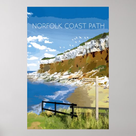 Norfolk Coast Path National Trail Reiseplakat Poster (Vorne)