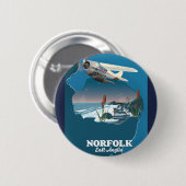 Norfolk East Anglia Karte Zwei-Tone-Tasse Button (Vorne & Hinten)
