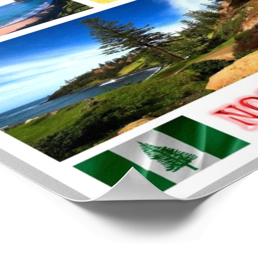 Norfolk Island - Mosaik - Poster (Ecke)