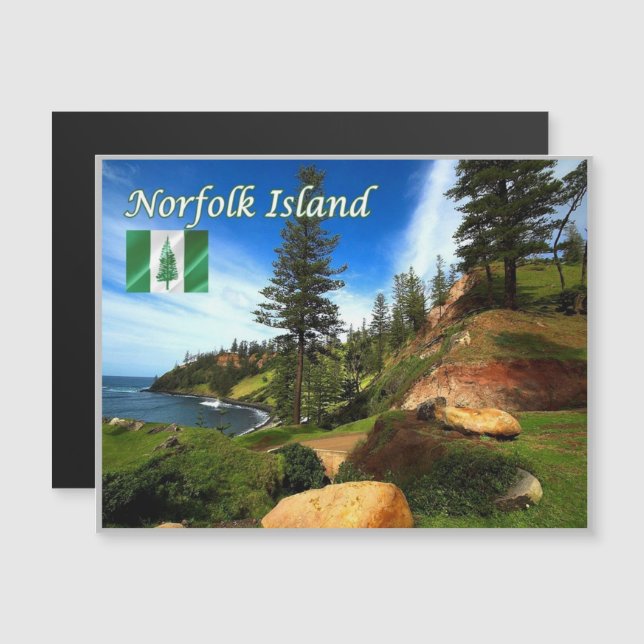 Norfolk Island - Panorama - Magnetkarte (Vorne/Hinten)