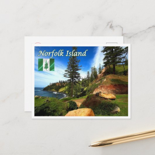 Norfolk Island - Panorama - Postkarte (Vorderseite/Rückseite Beispiel)