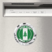 Norfolk Island Round Emblem Magnet (In Situ (Geschirrspüler))