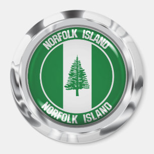 Norfolk Island Round Emblem Magnet