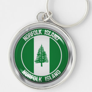 Norfolk Island Round Emblem Schlüsselanhänger