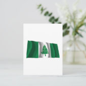 Norfolk Island Waving Flag Postkarte (Stehend Vorderseite)