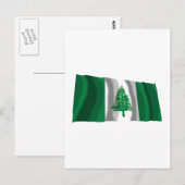 Norfolk Island Waving Flag Postkarte (Vorne/Hinten)
