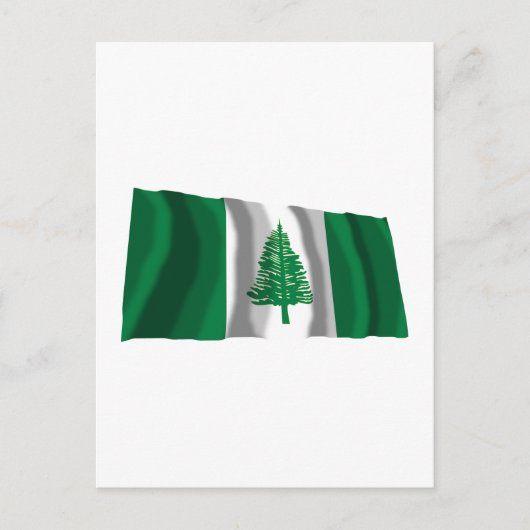 Norfolk Island Waving Flag Postkarte (Vorderseite)