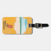 Norfolk Map illustriertes Reiseplakat Gepäckanhänger (Vorderseite horizontal)