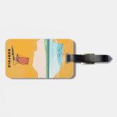 Norfolk Map illustriertes Reiseplakat Gepäckanhänger (Rückseite horizontal)