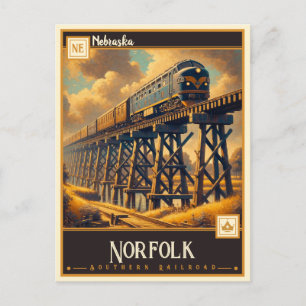 Norfolk, Nebraska   Vintage Postkarte