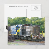 Norfolk Southern SW- 1001 2105 & CSX 1537 Postkarte (Vorne/Hinten)