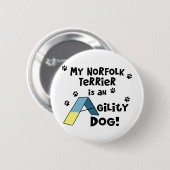 Norfolk-Terrier-Agility-Hund Button (Vorne & Hinten)
