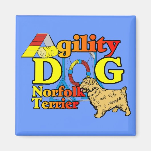 Norfolk_Terrier_Agility Magnet (Vorne)