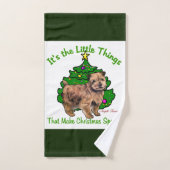 Norfolk Terrier Christmas Badhandtuch Set (Handtuch)