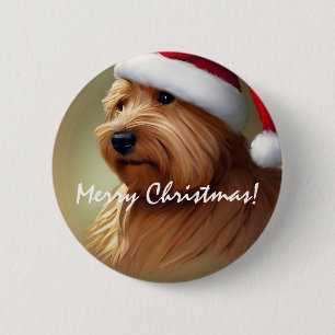 Norfolk Terrier Christmas Button