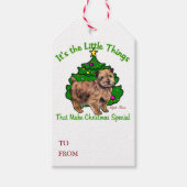 Norfolk Terrier Christmas Geschenkanhänger (Vorderseite)