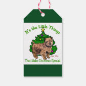 Norfolk Terrier Christmas Geschenkanhänger (Rückseite)