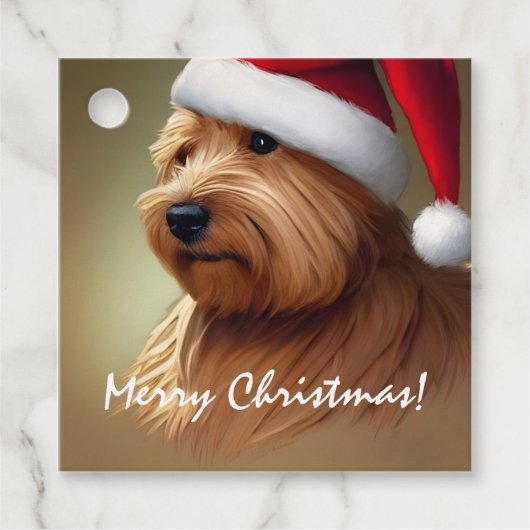Norfolk Terrier Christmas Geschenkanhänger (Vorderseite)