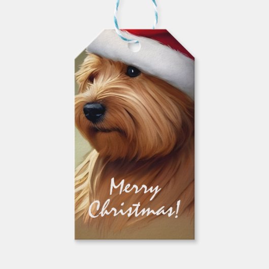Norfolk Terrier Christmas Geschenkanhänger (Vorderseite)