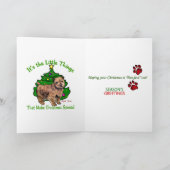 Norfolk Terrier Christmas Geschenke Feiertagskarte (Innenseite)