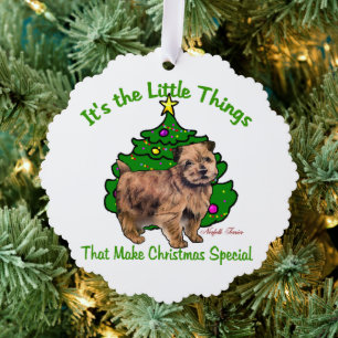 Norfolk Terrier Christmas Geschenke Ornament Karte
