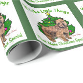 Norfolk Terrier Christmas Geschenkpapier (Rolleneckpunkt)