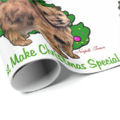 Norfolk Terrier Christmas Geschenkpapier (Rolleneckpunkt)
