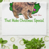 Norfolk Terrier Christmas Geschirrtuch (Gefaltet)