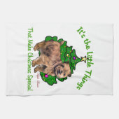 Norfolk Terrier Christmas Geschirrtuch (Horizontal)