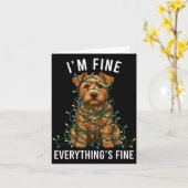 Norfolk Terrier Christmas I'm Fine Everything Is F Karte (Gelbe Blume)