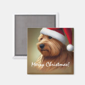 Norfolk Terrier Christmas Magnet (Vorderseite/Rückseite)