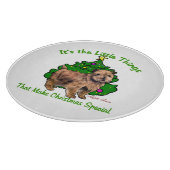 Norfolk Terrier Christmas Schneidebrett (Ecke)