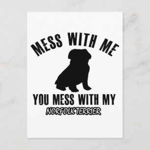Norfolk Terrier Designs Postkarte