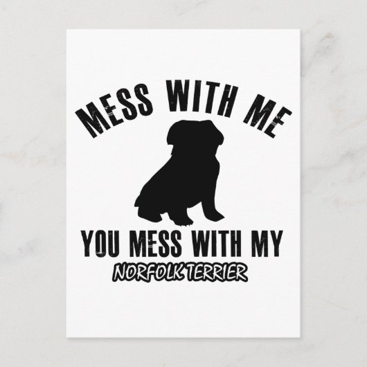 Norfolk Terrier Designs Postkarte (Vorderseite)