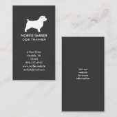 Norfolk Terrier Dog Breed Silhouette Vertikal Visitenkarte (Vorne/Hinten)