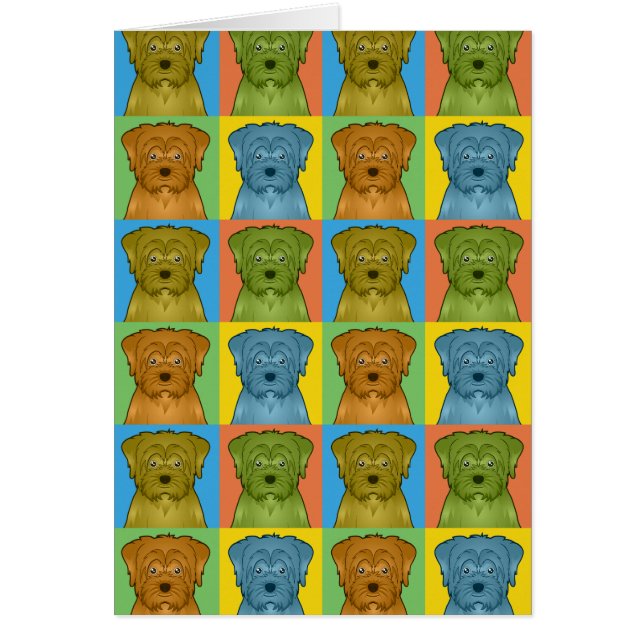 Norfolk Terrier Dog Cartoon Pop-Kunst (Vorne)