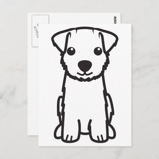 Norfolk Terrier Dog Cartoon Postkarte (Vorne/Hinten)
