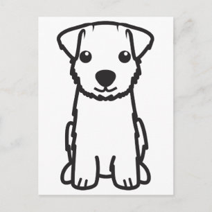 Norfolk Terrier Dog Cartoon Postkarte