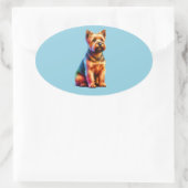 Norfolk Terrier Dog Ovaler Aufkleber (Tasche)