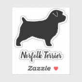 Norfolk Terrier Dog Silhouette Vinyl Sticker (Blatt)